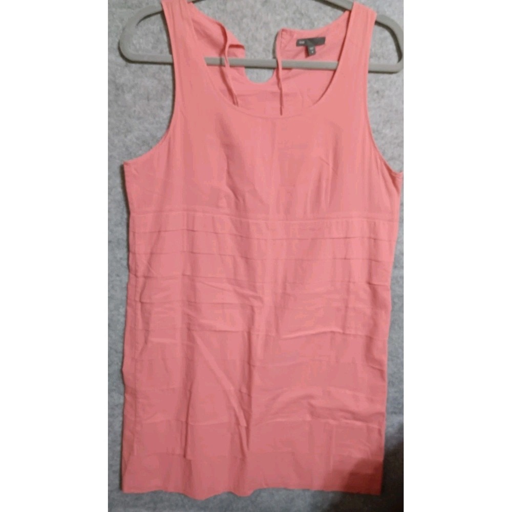 GAP Sun Dress Sz 8 Coral Peach Tiered Ruffle Lined 100% cotton Beach Party EUC